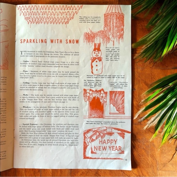 Vintage 1944 Dennison “Gay Decorations” Party Ideas Pamphlet – Retro Ephemera - Picture 8 of 13